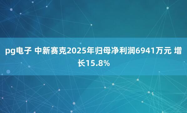 pg电子 中新赛克2025年归母净利润6941万元 增长15.8%