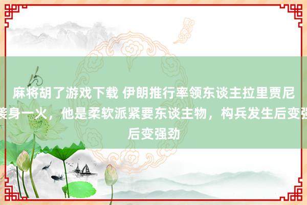 麻将胡了游戏下载 伊朗推行率领东谈主拉里贾尼遇袭身一火，他是柔软派紧要东谈主物，构兵发生后变强劲