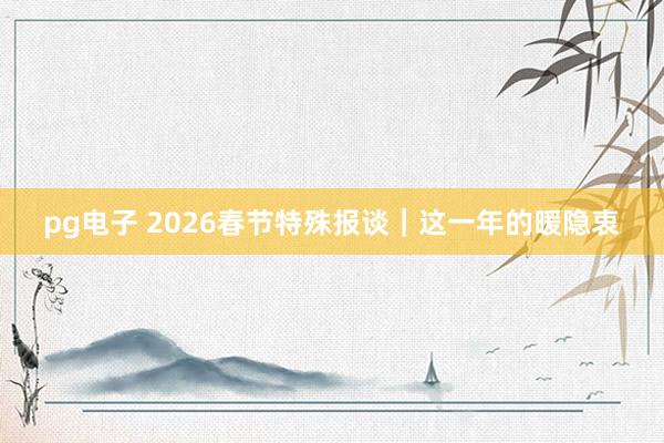 pg电子 2026春节特殊报谈｜这一年的暖隐衷