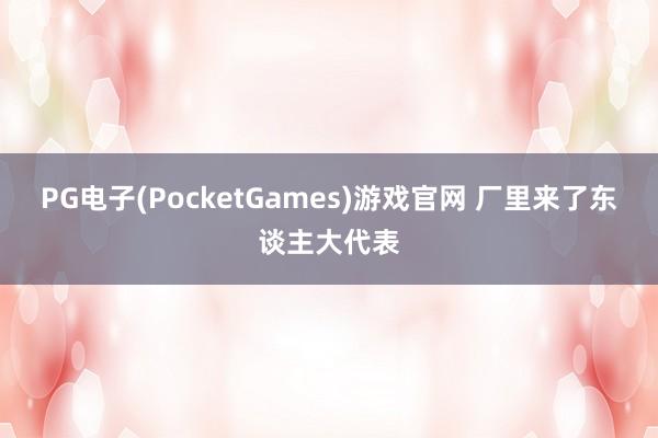 PG电子(PocketGames)游戏官网 厂里来了东谈主大代表