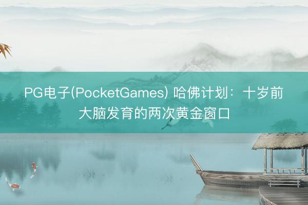 PG电子(PocketGames) 哈佛计划：十岁前大脑发育的两次黄金窗口