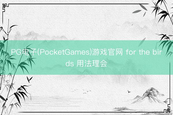 PG电子(PocketGames)游戏官网 for the birds 用法理会