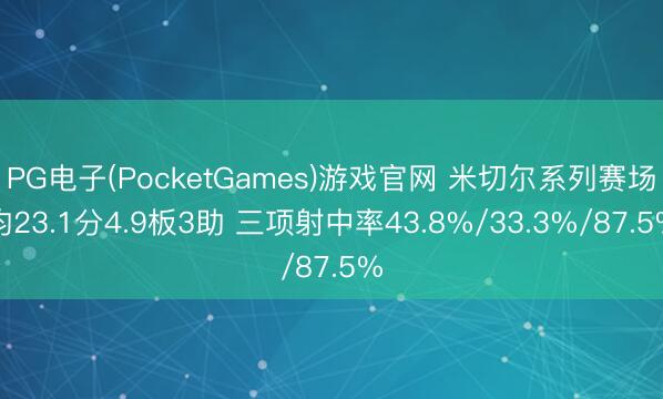 PG电子(PocketGames)游戏官网 米切尔系列赛场均23.1分4.9板3助 三项射中率43.8%/33.3%/87.5%