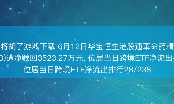 麻将胡了游戏下载 6月12日华宝恒生港股通革命药精选ETF(520880)遭净赎回3523.27万元， 位居当日跨境ETF净流出排行28/238